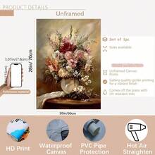 1pc Canvas Painting, Modern Floral Canvas Art, Gift For Family And Friends, Interesting Frameless Home Bedroom Kitchen Living Room, Hotel Cafe Office Room Artwork Canvas Wall Art Poster - I - View 15