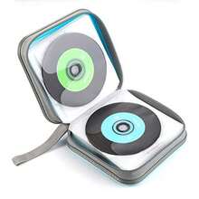 alavisxf xx Estuche para CD, Estuche de plástico duro para DVD con cremallera Portátil Estuche grande para discos para coche viaje casa - Multicolor - Ver 6