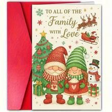 With Envelope - Family Theme Christmas Card, Perfect For Holiday Greetings, Ideal Gift For Loved Ones (Christmas Card, Christmas) - Suitable For Special Occasions BZUU - Sets - View 1
