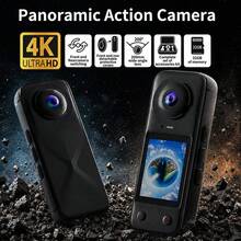 Dual Front And Rear Camera Panoramic HD Action Camera, 200° Wide Angle Anti-Shake Street Photography Cycling Camera, 2-Inch HD IPS Display, Can Be Used As Computer Webcam, 1500mAh Rechargeable Lithium Battery, Suitable For Teenagers, Students, Bloggers Vlog, Travel And Creation. - View 4