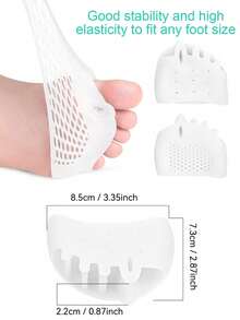 2pcs Toe Separators, Prevent Toe Overlap Pads, Forefoot Care, Relieve Pressure And Provide Wear Protection - Multicolor - View 6