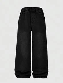Jeans de mezclilla de primavera para niños, nuevo estilo de moda - Negro - Ver 3