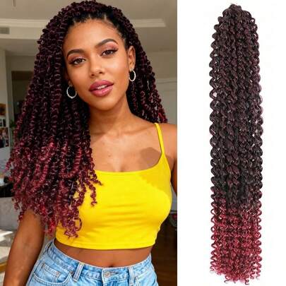 شعر كروشيه Passion Twist للنساء بطول 24 بوصة/30 بوصة، 16 عبوة، شعر صناعي مضفر مسبق الحلقة، إكسسوارات شعر للاستخدام اليومي والحفلات