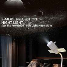 Satellite-Shaped USB Projector Light, Spaceship Design, 360° Flexible Neck, Includes 25 Slide Set, Side Wing Night Light, 45-Minute Timer, Touch Control, Bedroom Desk Decor Gift - 25-slide Set - View 10