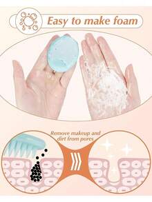 1/5/10 Piece Multifunctional Silicone Cleansing Brush Set For Ladies, With Random Colors (May Be Repeated), Can Deeply Clean, Remove Blackheads And Acne And Clean Pores. - A - View 3