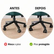 Kit 5 Travas para Rodinhas de Cadeira Gamer e Escritório – Antiderrapante e Fixador - Multicolorido - Visão 3