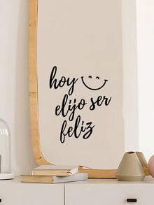 Positive Affirmation Mirror Wall Sticker: "Today, I Choose Happiness" Smile Decal - A - View 7