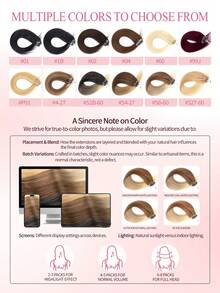 22 Inch Fishing Line Micro Ring Human Hair Extensions With Beads, 25 Strands, 25G/Pack, No Glue Needed, Easy Installation, Invisible, Glue-Free Hair Extensions, Holiday Essential, School Supplies, Bridal Style, Daily Look, Back To School Essential, Travel Essential - Multicolor - View 9