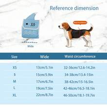 Cute Shark Design Pet Male Dog Diaper, Cartoon Style Anti-Harassment Anti-Leakage Dog Diaper - Blue - View 2