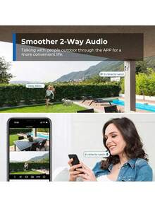WJG 3MP Dual Lens Security Camera, 3MP Wireless Home Monitoring Camera, Supports Two-Way Audio, Night Vision & Motion Detection, 360° Whole-House Monitoring Via App - White - View 5