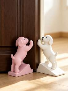 1pc Cute Puppy Door Stopper, 3D Labrador Shaped Door Wedge, Non-Slip Sloped Design Stable Door Support, Prevents Automatic Closing And Finger Pinching, Suitable For Bedroom, Fun Healing Home Decor, Ideal For Rental And Home Practical Decoration - Multicolor - View 3