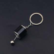Unisex Creative Zinc Alloy Gear Manual Shift Keychain - Black - View 3