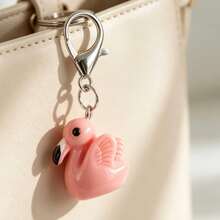 5pcs/10pcs Pink Flamingo Lobster Clasp Keychain, "Always Classy, Sassy And A Little Bit Bad Assy" Paper Card, Funny Pocket Hug Keepsake Gift - Multicolor - View 11