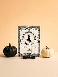 12 Pcs Halloween Party Invitation Cards - Vintage Witching Hour Design Blank Fill-In Spooky Halloween Invitations Pack For Costume Party, Scary Birthday, Witch Theme Gathering, October Fall Celebration & Holiday Trick Or Treat Event Supplies - one-size - View 10