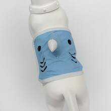 Cute Shark Design Pet Male Dog Diaper, Cartoon Style Anti-Harassment Anti-Leakage Dog Diaper - Blue - View 6