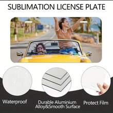 5 Buah Plat Nomor Mobil Aluminium Kosong Ukuran 6x12 Inci 0,65MM untuk Transfer Panas Sublimasi Foto - A - View 6