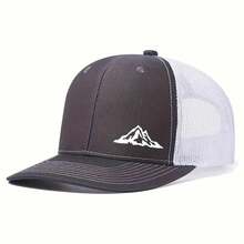 1 mũ lưỡi trai trucker lưới thoáng khí unisex, họa tiết in patchwork hơi cong thời trang, đội ngoài trời - Nhiều màu - Xem 3