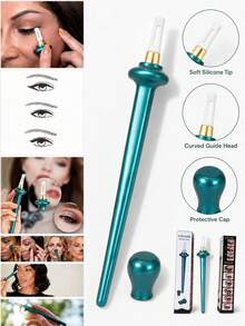 3PCS/2PCS/1PC Easy No-Skip Eyeliner Silicone Eyeliner Brush, Makeup Brushes, Spoolie, Lash Tech Supplies, Angled Eyeliner Brush, Suitable For Beginners, Bedroom, Vanity, Travel, Oil-Resistant Essential - Multicolor - View 3