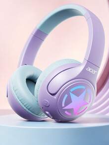 Authentic Acer OHR831 Bluetooth Over-Ear Headphones, RGB Starlight Lighting Effect, HiFi Surround Stereo Sound, Soft Breathable Thick Ear Pads, Adjustable Headband, Foldable Portable Design, Multi-Function Buttons, Macaron Color, Type-C Fast Charging - View 14