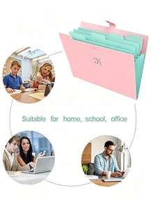 A4 Multi-Layer Accordion Folder With 5/8 Mesh Pockets, Large Capacity And Independent Pockets For Easy Organization, Lightweight And Portable, Ideal For Organizing Test Papers, Notes And Homework, Perfect For Back To School Season - Multicolor - View 6