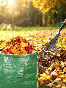 Large Capacity Reusable Leaf Collection Bag With Handle, Thickened Grass Clippings Collection Bag For Garden Yard And Lawn Debris Cleanup, Essential For Autumn And Winter Cleaning - One Size - View 4