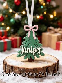 Personalized Decor, Customized Name, Christmas Tree Ornament, Family Memorial Gift, Suitable For Children, Boys, Girls, Christmas Tree Decoration, Customized Children's Christmas Gift - Multicolor - View 2