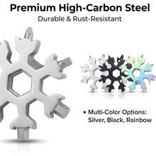 Alat Multifungsi Snowflake 18-in-1, Eksklusif untuk Pria, Gadget Kemah Keren, Hadiah Liburan - kepingan salju - View 4