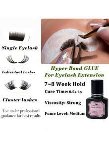 5ml Eyelash Extension Glue, Quick Drying And Long Lasting, Lasts 6 Weeks - Black - View 2