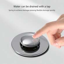Universal Pop-Up Sink Drain Stopper, Anti-Odor & Anti-Insect Filter Strainer, Sink Pipe Clog Prevention Accessory - Sink Drain Plug - View 2