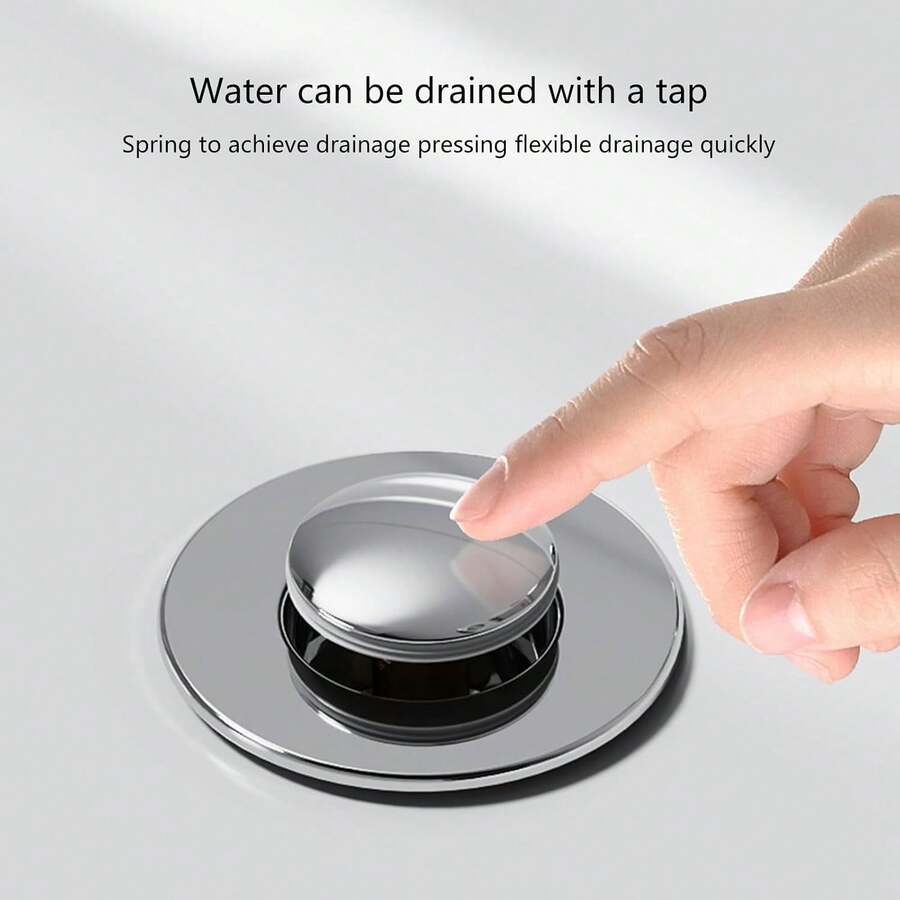Universal Pop-Up Sink Drain Stopper, Anti-Odor & Anti-Insect Filter Strainer, Sink Pipe Clog Prevention Accessory