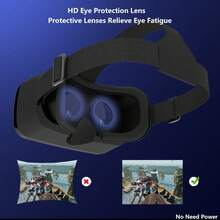 YIYI VR Glasses 3D VR Glasses Universal Virtual Reality Goggles Support 360°Panorama Large Screen An-Ti Bluelight Adjustable Pupil Distance Eye Protection VR Goggles For Movies Games Gift For Man & Women, No Need Power - 1pc - View 11