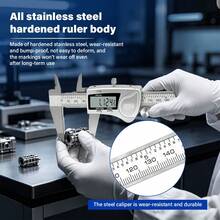 1 pieza Calibrador Vernier Digital Electrónico de Acero Inoxidable de 6 pulgadas 0-150mm, Micrómetro de Metal, Herramientas de Medición, Con Caja de Almacenamiento, Para Inspección de Hardware, Reparación Manual, Medición de Taller, DIY en el Hogar - 0-150 mm - Ver 3