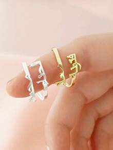 Personalized Double Name Ring, Custom Arabic Name Ring, Open Adjustable Stainless Steel Arabic Ring, Couple Name Ring, Islamic Jewelry Eid Gift - Multicolor - View 2