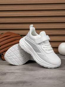 1 Pair Kids Breathable Mesh Casual Running Shoes Lightweight Fashion Gradient Color Outdoor Play Suitable For All Seasons - White - View 8