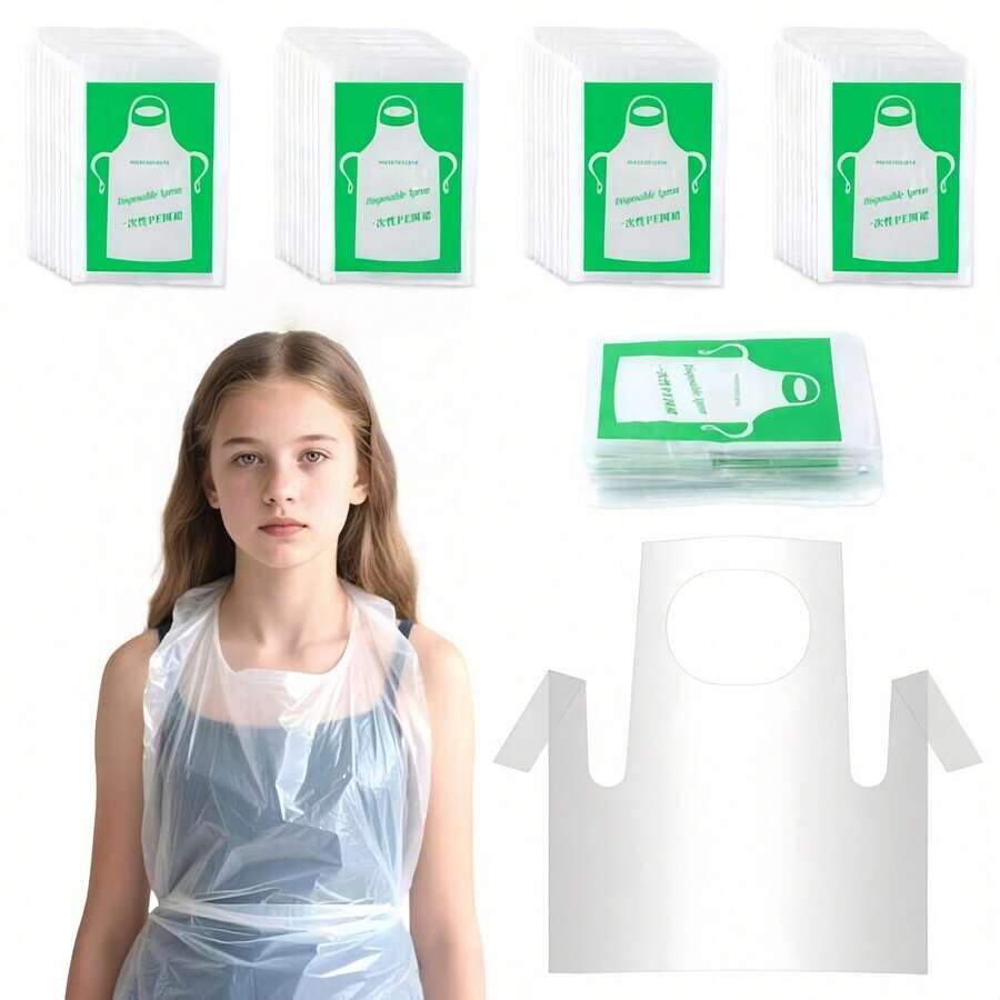 80pcs Disposable Aprons For Kids, Painting Aprons, Cooking Aprons, Art Aprons, Suitable For Children Aged 4-10, Ideal For School Activities, Birthday Parties And Art Projects