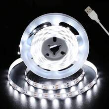 2835 LED Light Strip, USB Powered, Flexible LED Light Strip Set, 2-Level Lighting With Smart Light Bar, High Brightness, No Hotspots, Stable Performance, With Shaping Function, Warm White/Cool White 2 Colors Optional, 1m/2m/3 Meters/4m/5m 5 Sizes Optional, 1PC Dimmable, Creative DIY Design Atmosphere Decoration Light For Girlfriend/Friend, Soft Warm Light, Flexible And Cuttable, With Adhesive Backing For Easy Installation - Multicolor - View 5