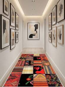 Digitally Printed Non-Slip Washable Runner And Area Rug Living Room Carpet, Modern Design | Modern, Scandinavian, Bohemian And Classic Styles | 100% Polyester - Pink - View 7