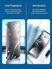 2入裝 [2026新款] 9H 啞光陶瓷螢幕保護貼，適用於 iPhone 18 Pro Max/18 Pro/17/16 Pro Max/16 Pro/16 Plus/16/15 Pro Max/15 Pro/15 Plus/15/14 Pro Max/14 Pro/14 Plus/14/13 Pro Max/13 Pro/13/12/11/XS Max/XS/XR，柔軟陶瓷膜，防刮高清透明，無氣泡易安裝，相容手機殼，含包裝，送給家人與朋友的完美生日禮物 - 無色 - 查看 6