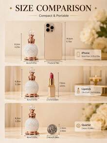 4pcs Set 15ml Rhinestone Perfume Bottle With Crystal Dropper, 3 Filling Accessories - Multicolor - View 5