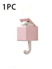 1pc/10pcs Cute Cartoon Cat Adhesive Hooks Strong No-Trace Creative Wall Mounted Hooks Home Bedroom Kitchen Storage Organization Expandable Hooks Decorative Wall Accessories For Hanging Clothes Towels Keys Bags - Multicolor - View 16