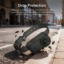 For Osmo Nano PULUZ Body Silicone Expansion Wrist Strap Cover Pet Collar Mount (Black) - View 6