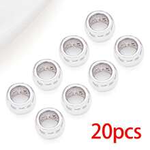 20pcs 18K Silvery Plated Crimp Beads Wire Guardians Clamshell Bead Tips Knot Covers End Caps For DIY Bracelet Necklace Jewelry Making Findings - Silver - View 20