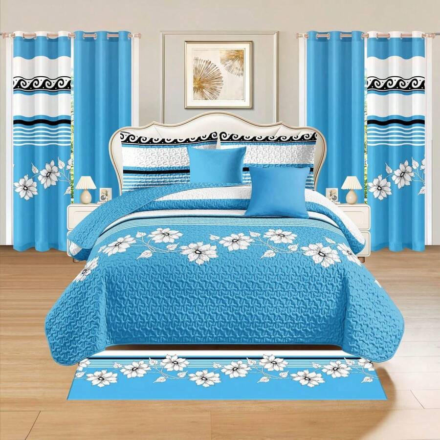 Comforter Sets - Sky Blue - View 1