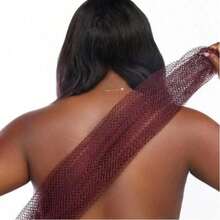 1pc African Mesh Long Bath Sponge, Unisex, Can Be Used For Body Exfoliation, Body Scrubbing, Back Scrubbing, Makes Skin Smooth, Stretchable Up To 66 Inches, African Net Sponge, Bath Accessories, Back Scrubber, Body Scrub Exfoliating - Multicolor - View 1