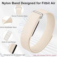 1pc Watch Band Compatible With Google Air Band, Stainless Steel Buckle Nylon Wristband, Breathable Woven Strap Bracelet Accessory, Suitable For Google Air, Adjustable Sweat-Proof Replacement Strap, Unisex - Apricot - View 2