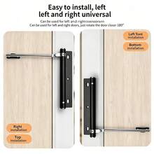 2pcs Lightweight Adjustable Automatic Door Closer With Anti-Collision Spring, Quiet Auto-Closing Device For Bedroom Sliding Doors - Multicolor - View 2