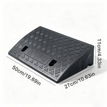 2Pcs PE Threshold Ramp, Lightweight Portable Non‑Slip Curbside Ramp, Durable Driveway & Shed Access Ramp For Mobility Scooters, Cars, Bikes And Heavy Equipment, Ideal For UK Home & Garden Use - 50*27*11 Black, 2 Pieces With Gloves - View 12