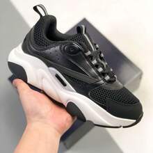 New CD Sneakers, Dad-Style Shoes For Couples, Thick-Soled Platform Sneakers, Retro Design, Breathable And Versatile - 05 Black and White - View 1