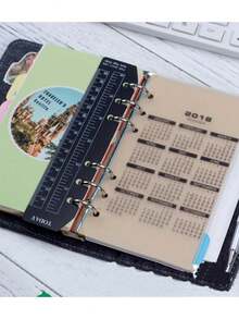 5pcs A5 6-Hole Notebook Loose-Leaf Rulers, 2 Styles: Semi-Transparent Frosted And Black, Can Be Used As Bookmarks, Index Tabs, Rulers, Dividers, Loose-Leaf Rulers, Page Marker Clip-On Bookmark Rulers, A5 6-Hole Notebook Rulers For Loose-Leaf Binders, Back To School - A5 Binder Ruler - View 5