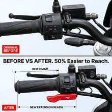 2pcs Motorcycle Horn & Start Button Extension Kit, Non-Slip Durable No-Drill Installation, With Auxiliary Push Rod, Multiple Colors Available, Suitable For Various Motorcycle Models - A - View 5